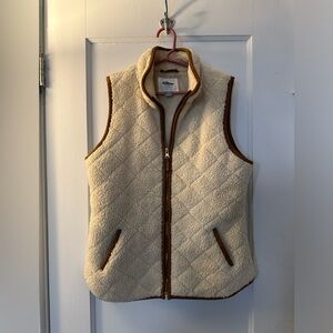 Off White Fleece Vest